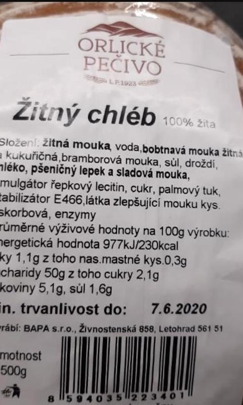 Fotografie - Žitný chléb Orlické pečivo