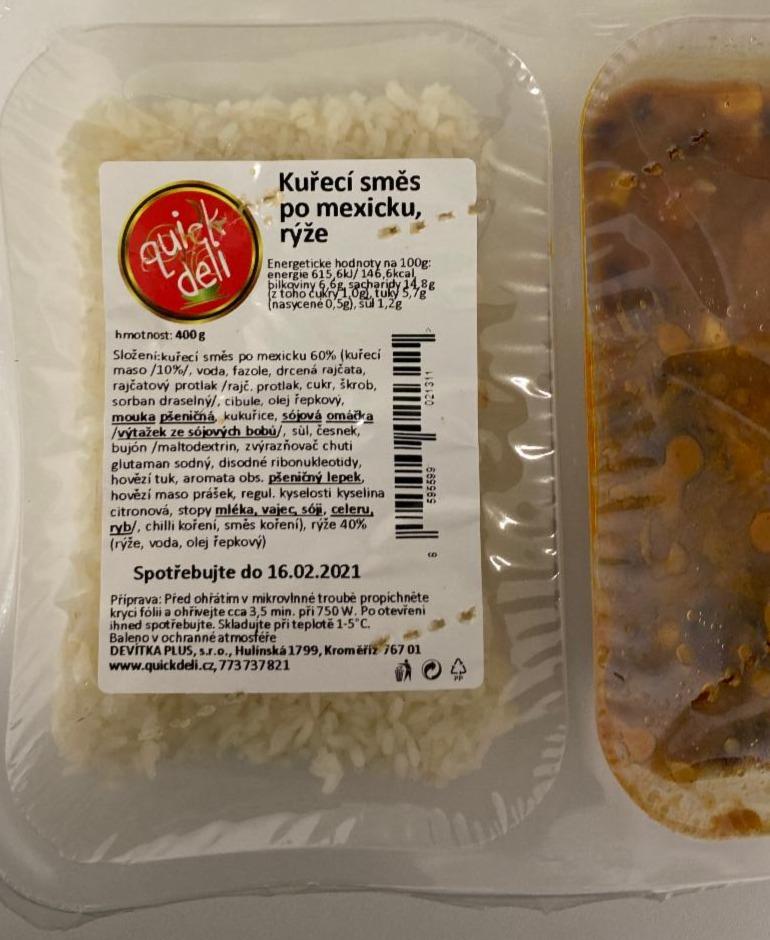 Fotografie - Kuřecí směs po mexicku, rýže quick deli