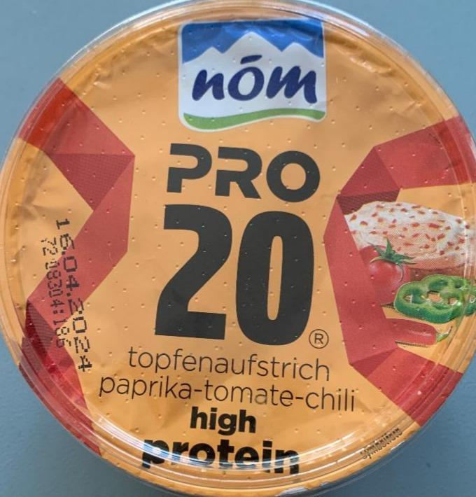 Fotografie - Pro 20 Topfenaufstrich Paprika-Tomate-Chili High protein Nóm