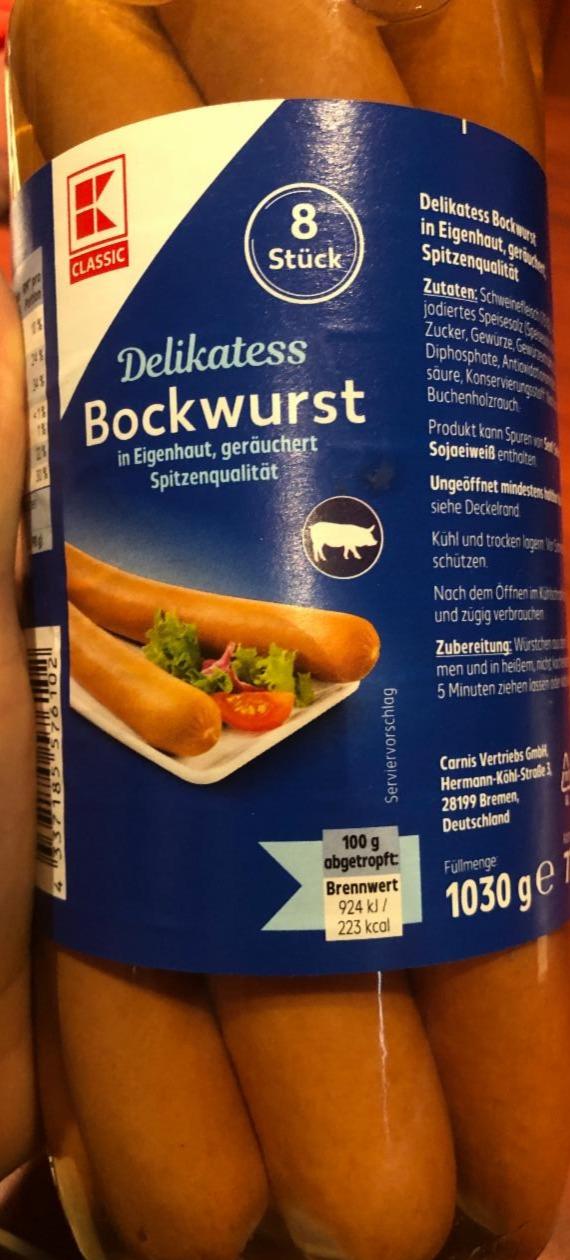 Fotografie - Delikatess Bockwurst K-Classic