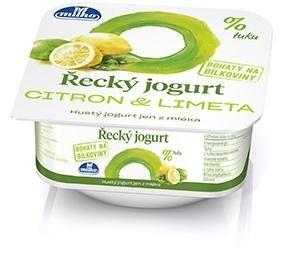 Fotografie - Řecký jogurt 0% tuku citron & limetka Milko