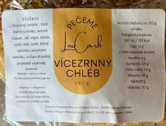 Fotografie - Vicezrnný chléb Pečeme Low carb