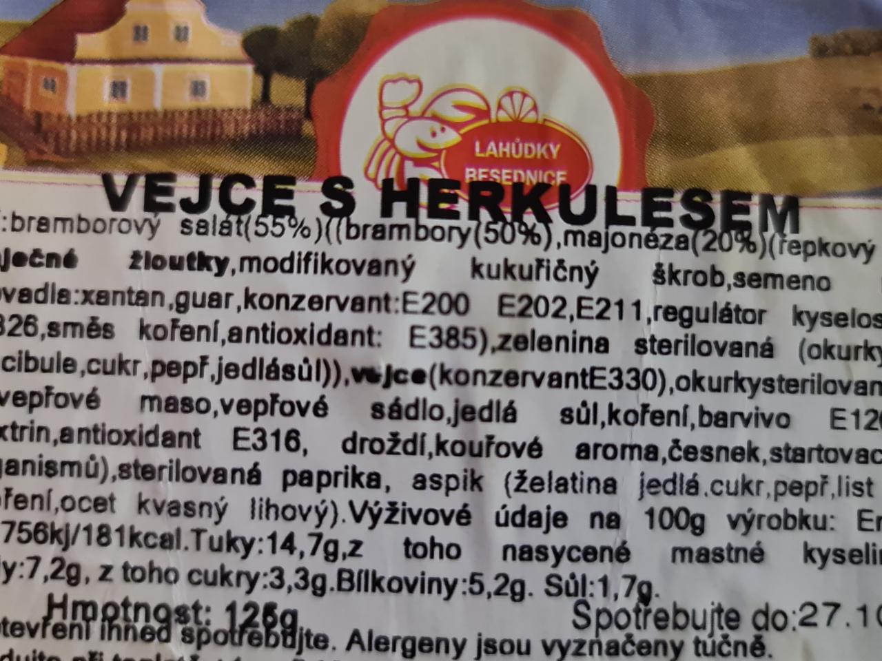 Fotografie - Vejce s Herkulesem Lahůdky Besednice