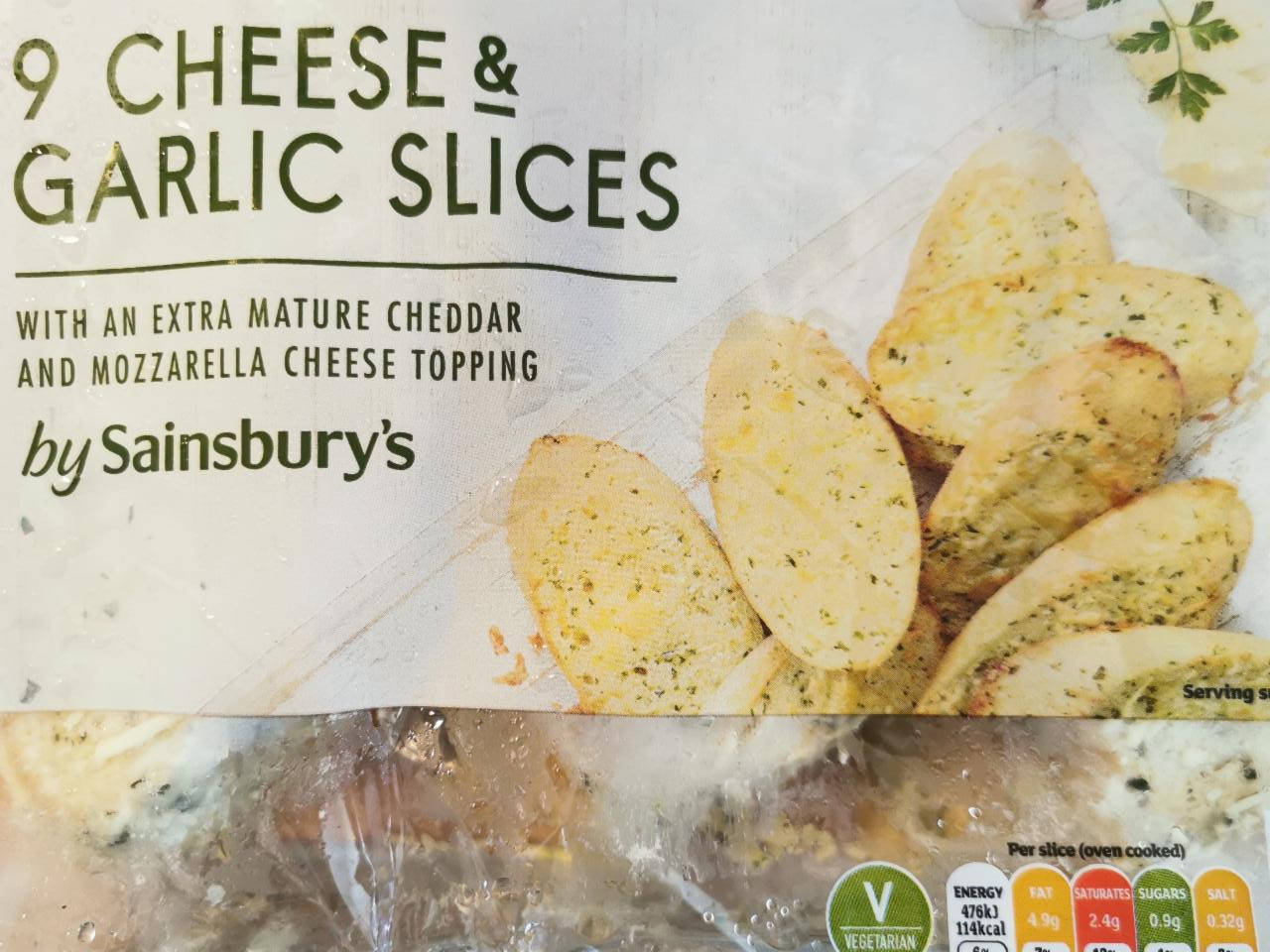 Fotografie - 9 Cheese & Garlic Slices by Sainsbury's