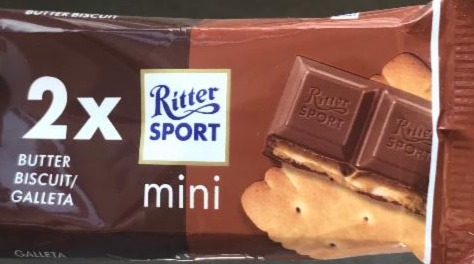 Fotografie - butter biscuit/galleta mini Ritter Sport