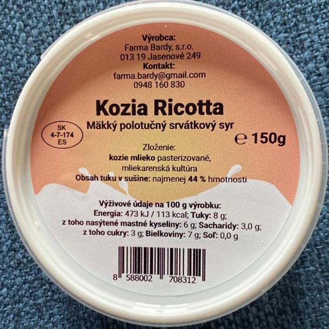 Fotografie - Kozia Ricotta Farma Bardy