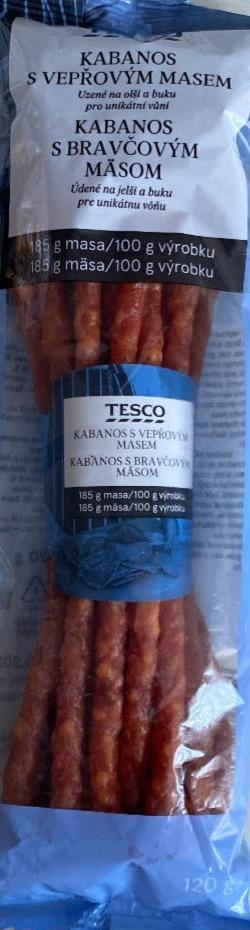 Fotografie - Kabanos s vepřovým masem Tesco