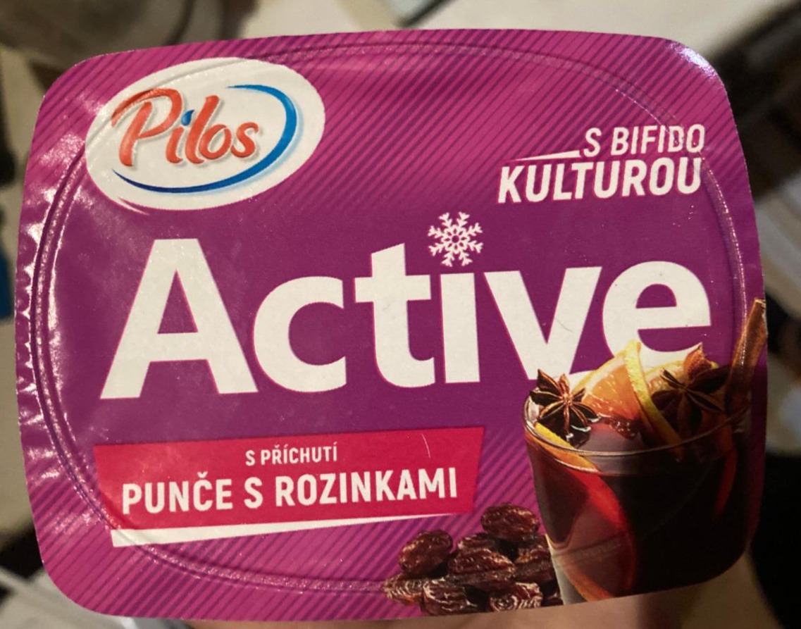 Fotografie - Jogurt s příchutí punče s rozinkami Pilos