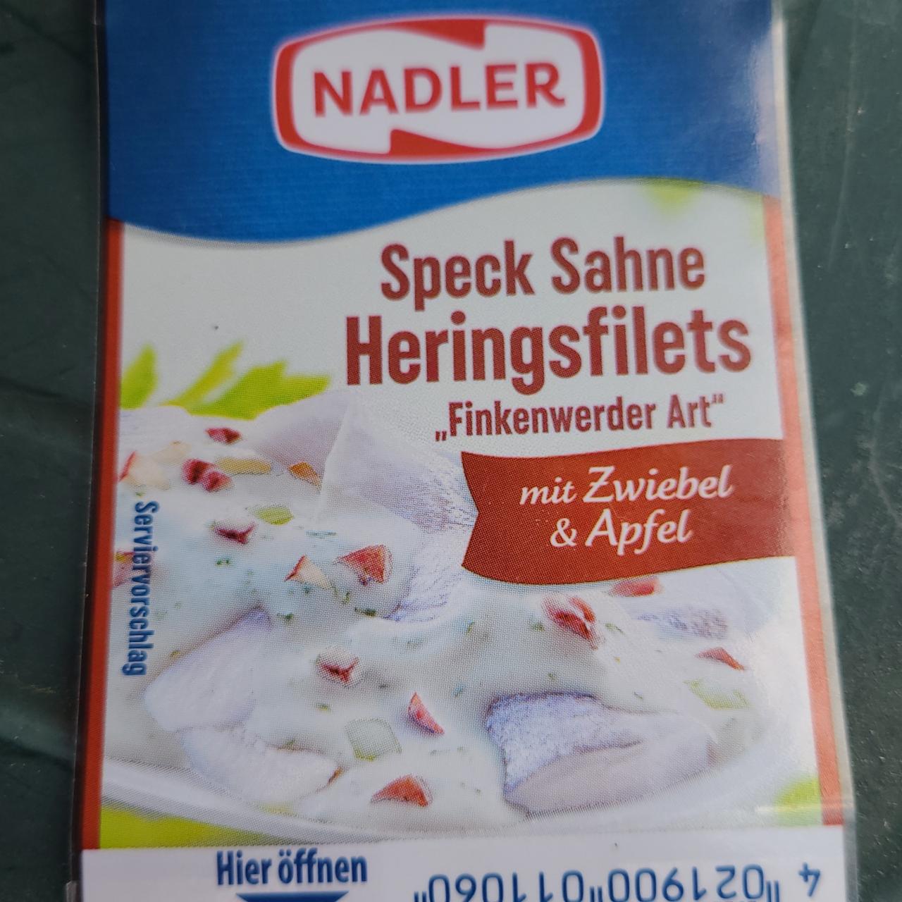 Fotografie - Speck sahne heringsfilets mit zwiebel & apfel Nadler