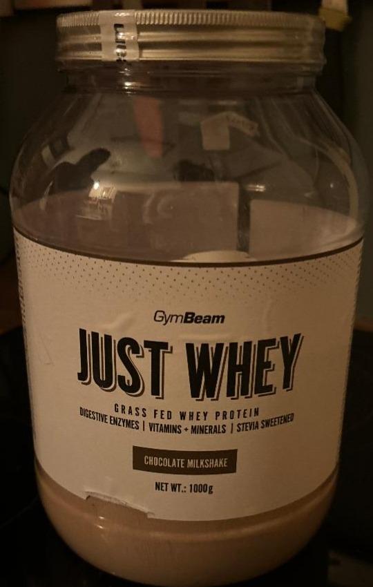 Fotografie - just whey chocolate milkshake GymBeam