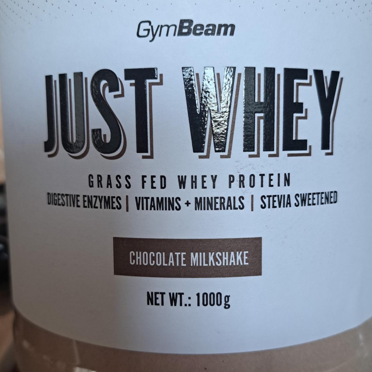 Fotografie - just whey chocolate milkshake GymBeam