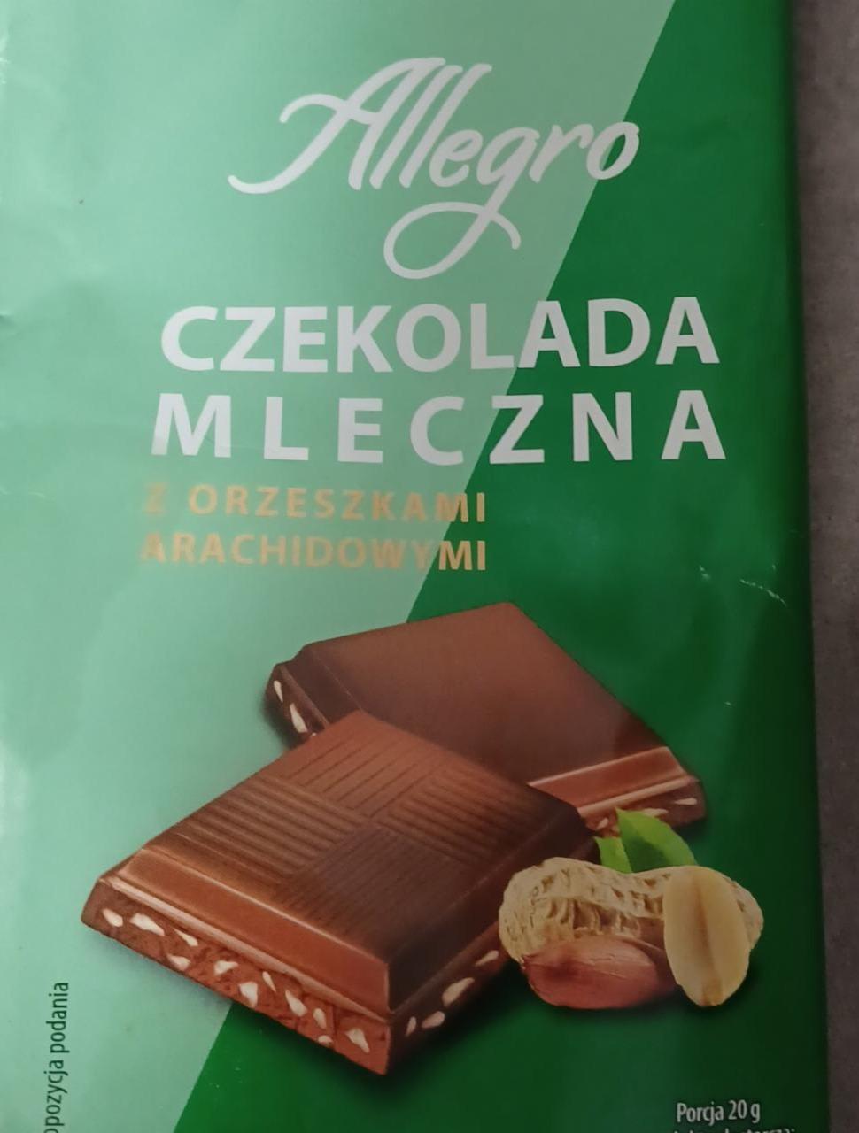 Fotografie - Czekolada mleczna z orzeszkami arachidowymi Allegro