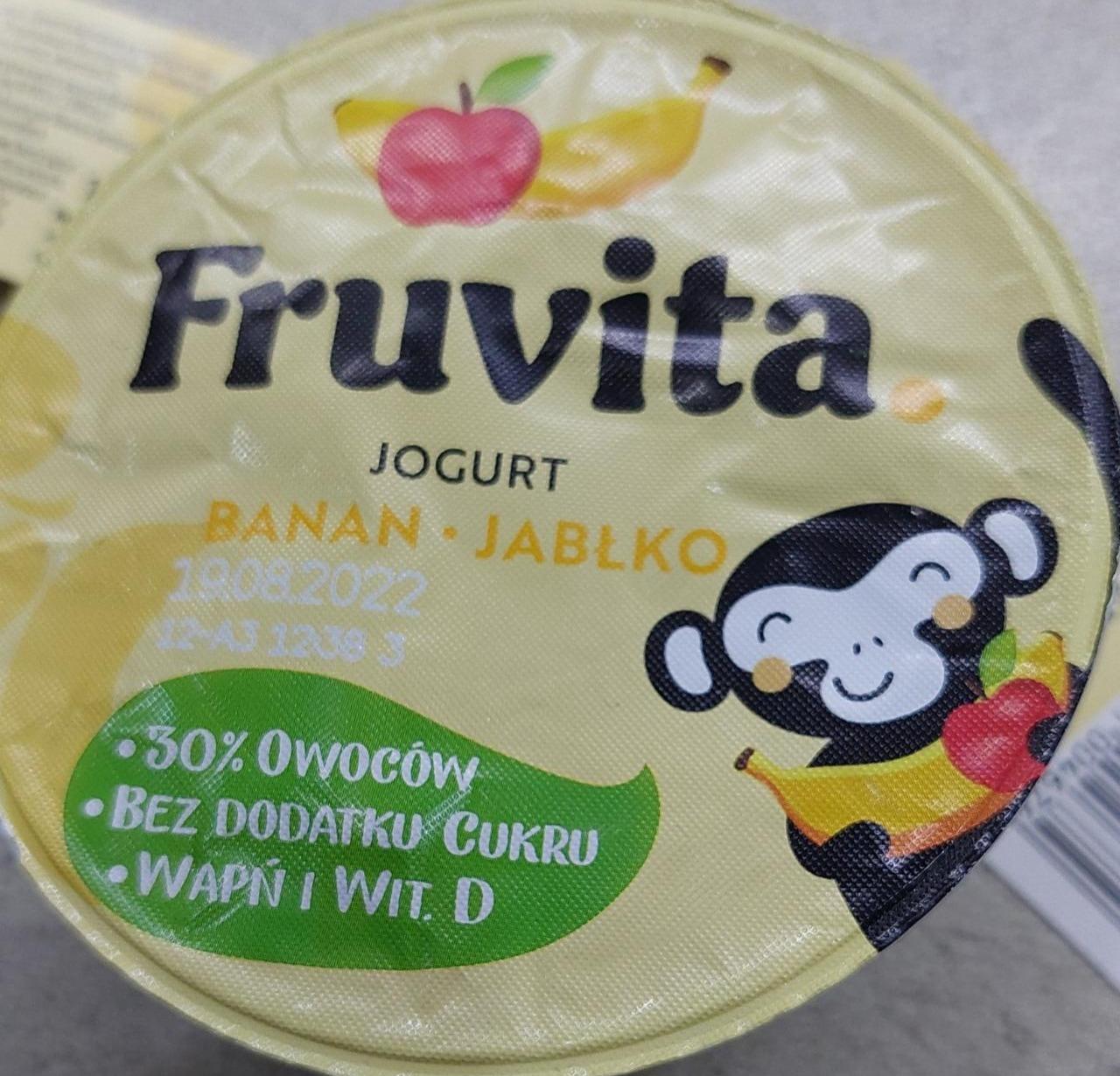 Fotografie - Jogurt Banan Jabłko bez dodatku cukru FruVita