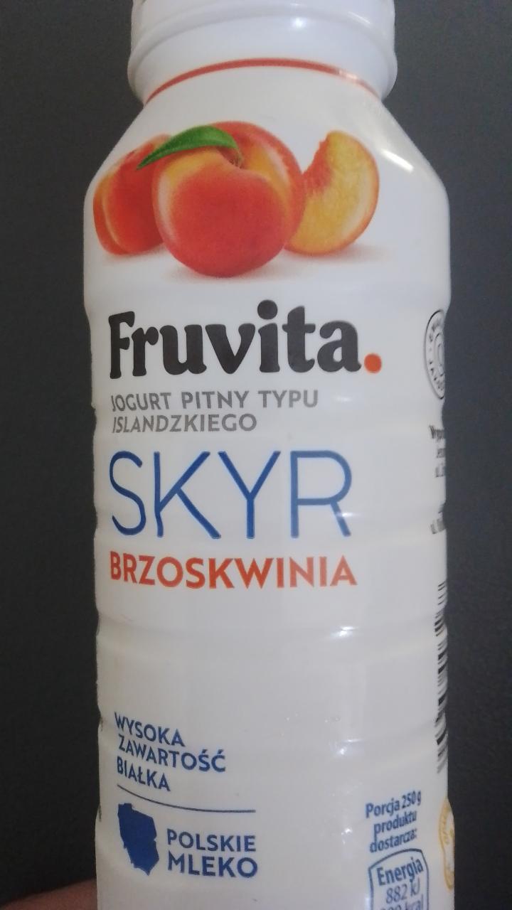 Fotografie - Jogurt pitny typu islandzkiego Skyr brzoskwinia FruVita