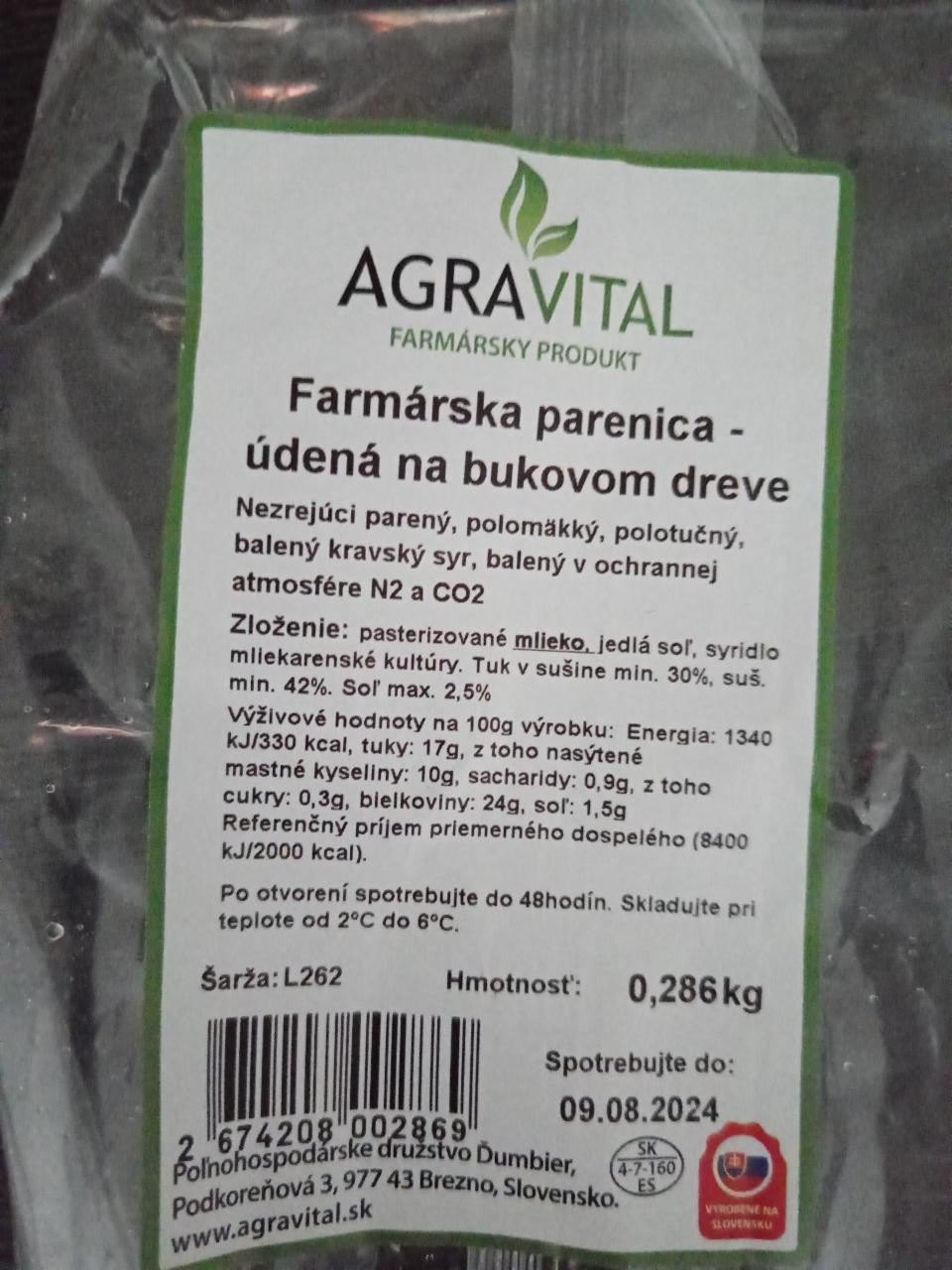 Fotografie - Farmárska parenica údená Agravital