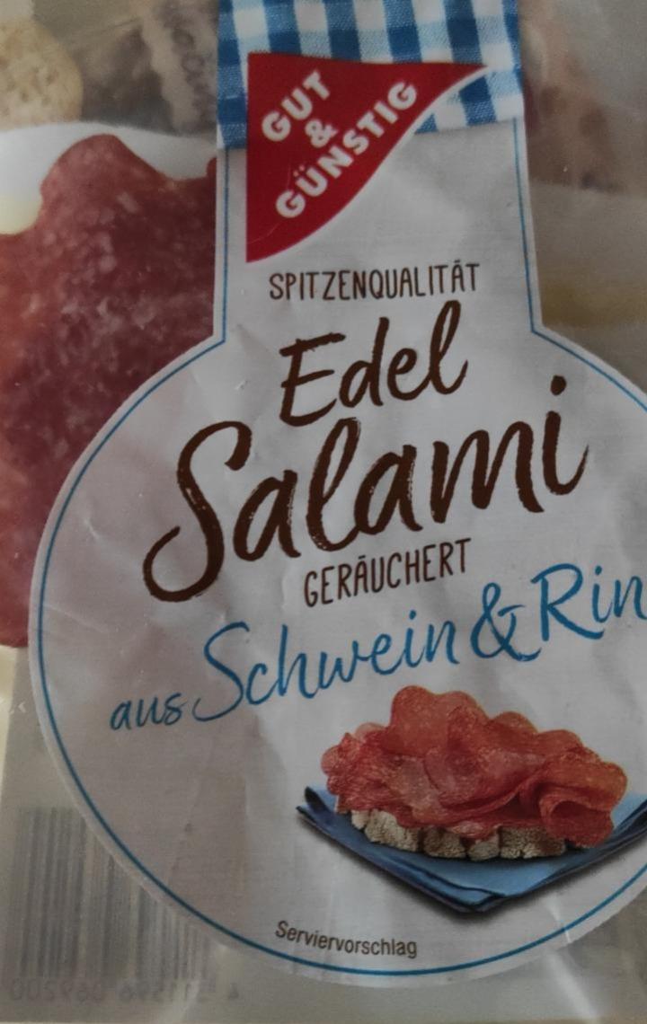 Fotografie - Edel Salami geräuchert aus Schwein & Rind Gut & Günstig