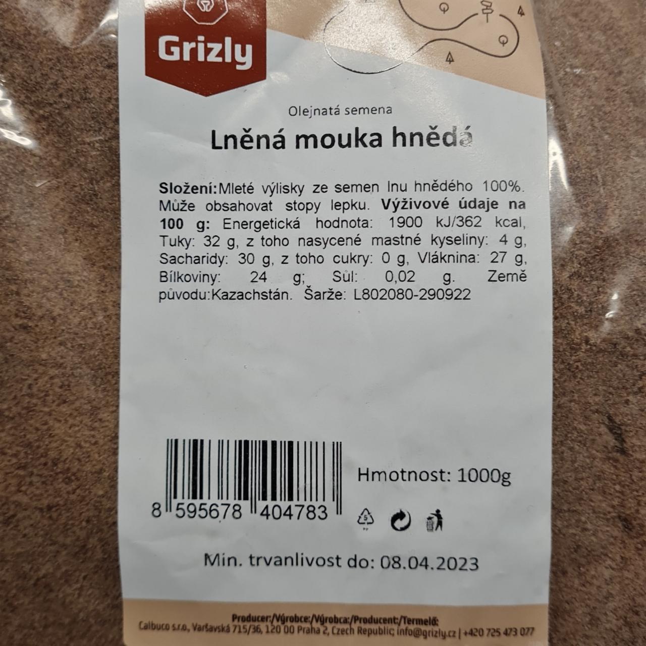 Fotografie - Lněná mouka hnědá Grizly