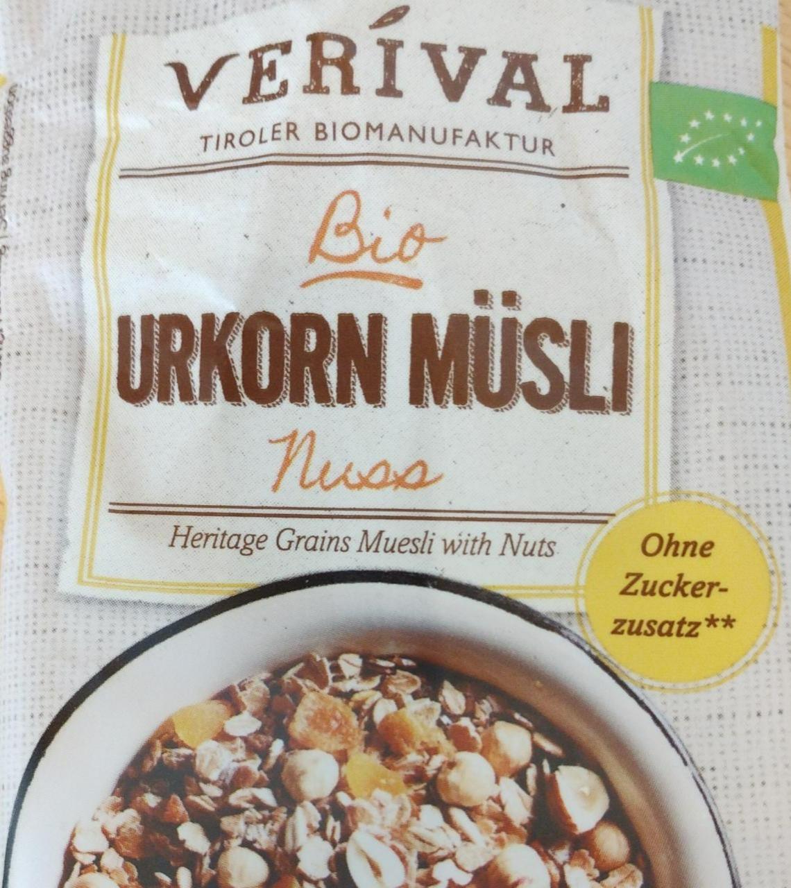 Fotografie - Bio Nuss Urkorn Müsli Verival