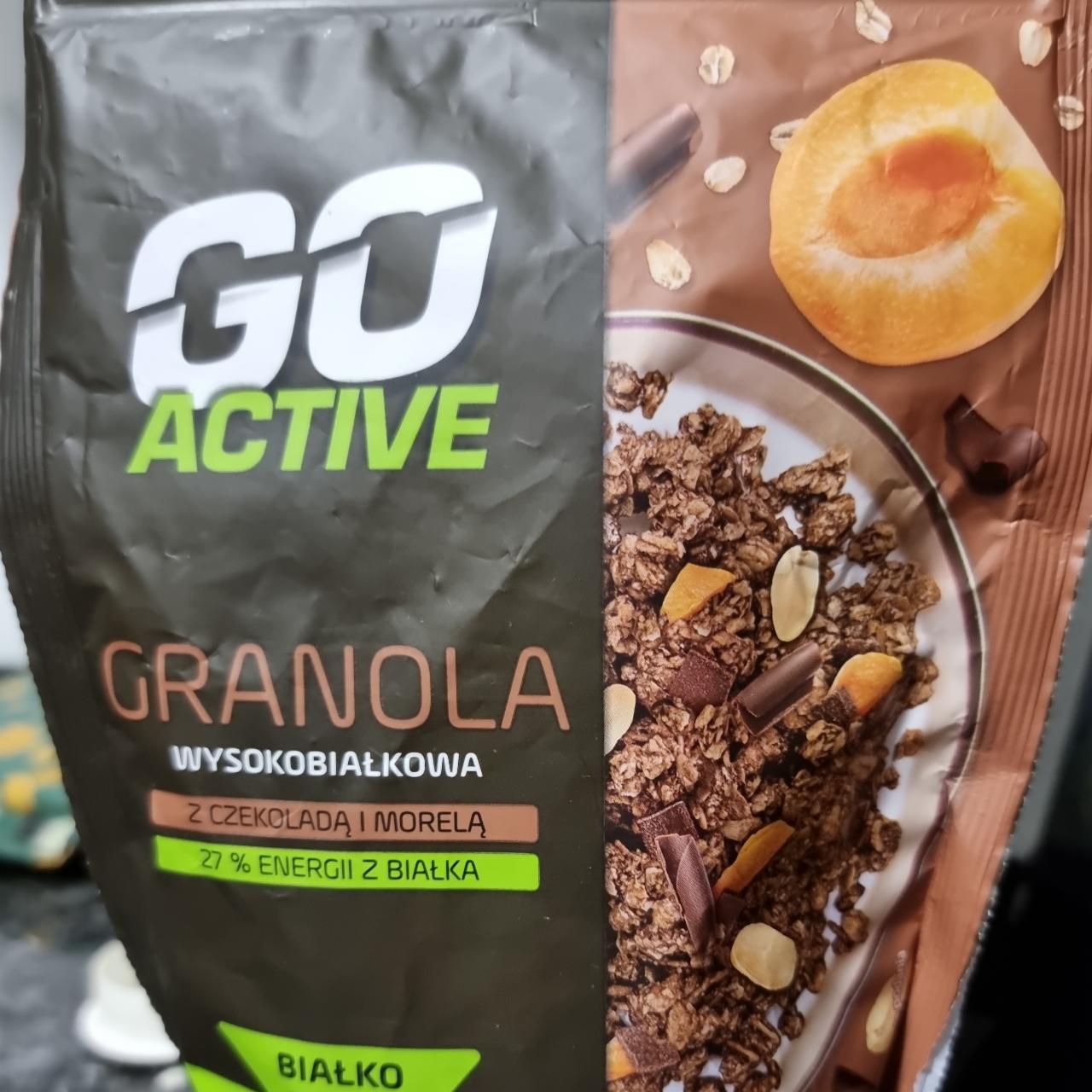 Fotografie - Granola wysokobialkova z czekolada i morela GO Active