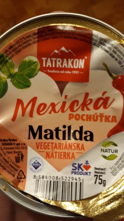 Fotografie - Tatrakon Mexická pochuťka Matilda Vegetariánska nátierka