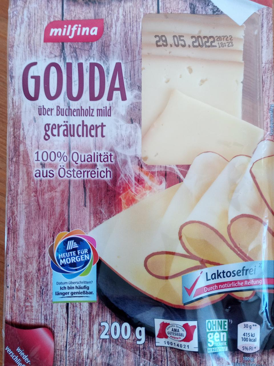 Fotografie - Gouda geräuchert Laktosefrei