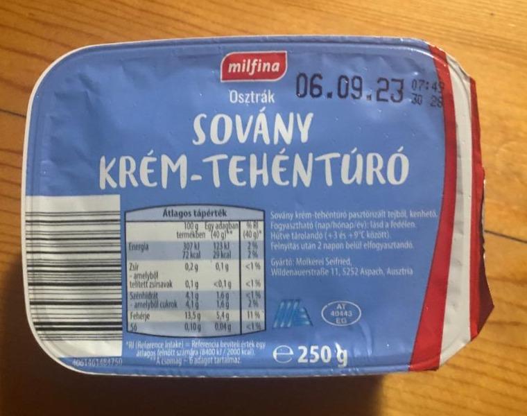 Fotografie - Sovány krém-tehéntúró Milfina