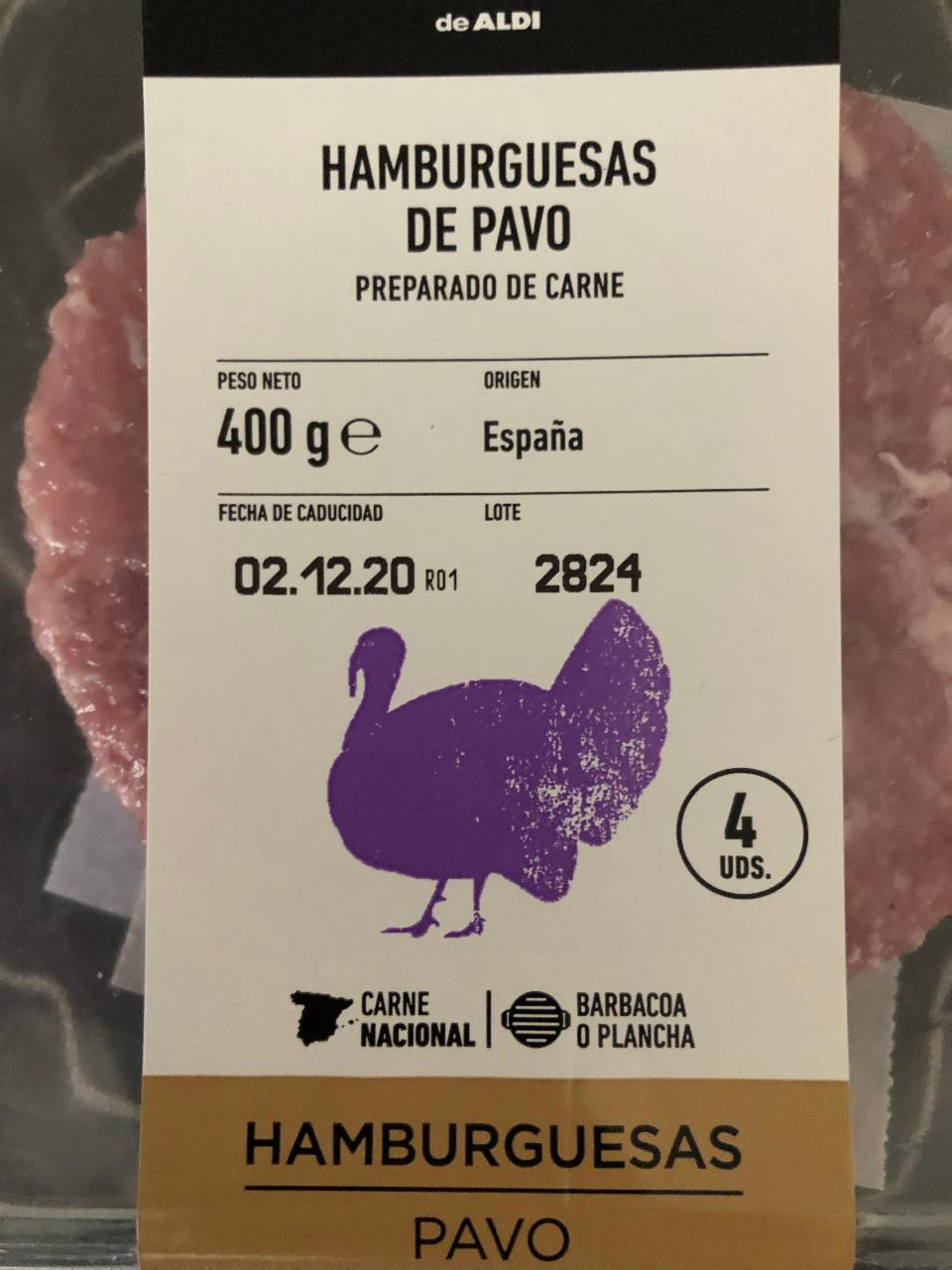 Fotografie - Hamburguesas de Pavo El Mercado de Aldi