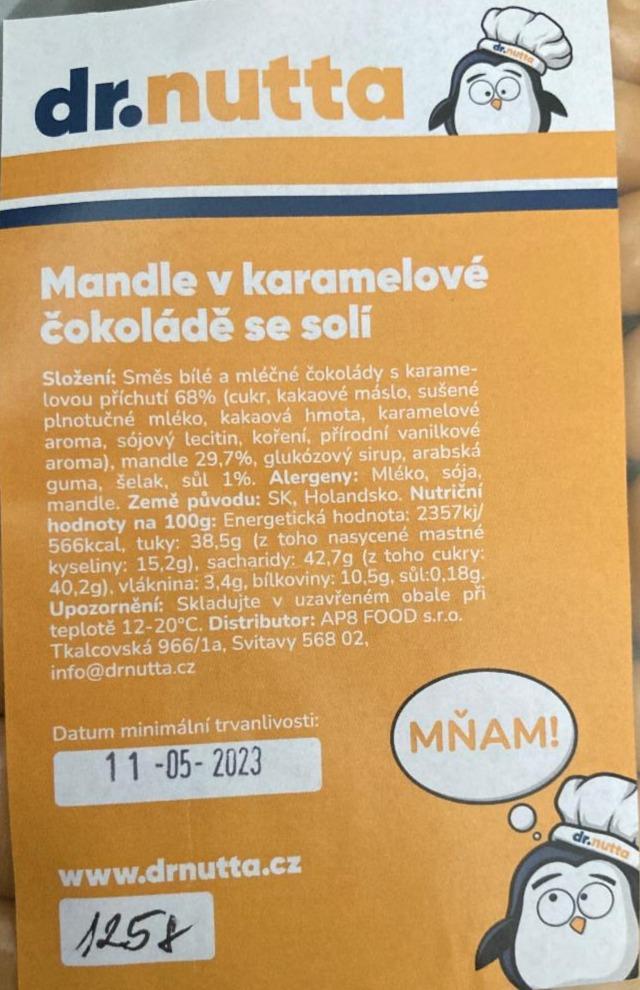 Fotografie - Mandle v karamelové čokoládě se solí dr.nutta