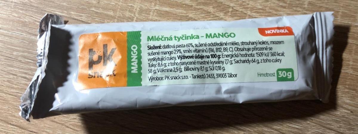 Fotografie - Mléčná tyčinka Mango PK snack