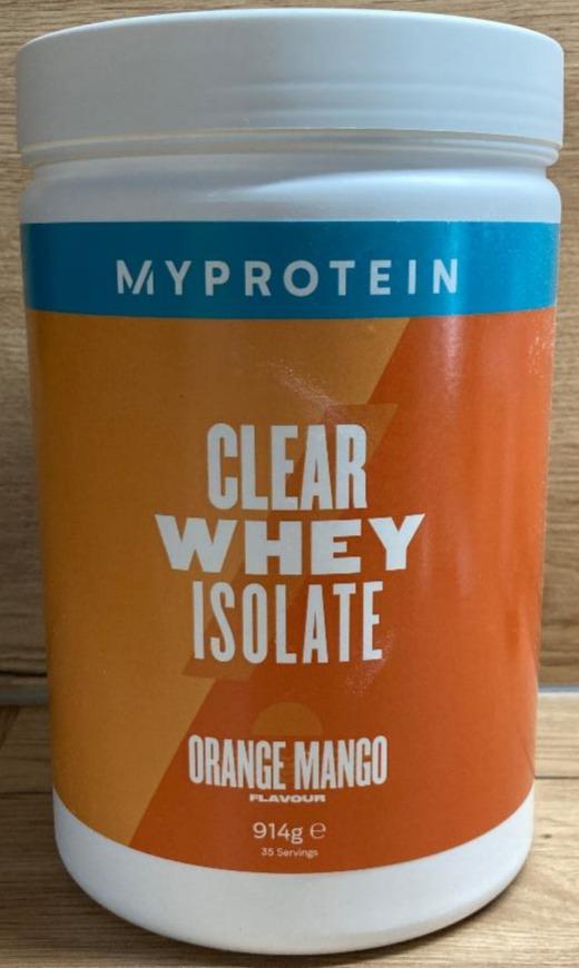 Fotografie - Clear whey isolate orange mango Myprotein