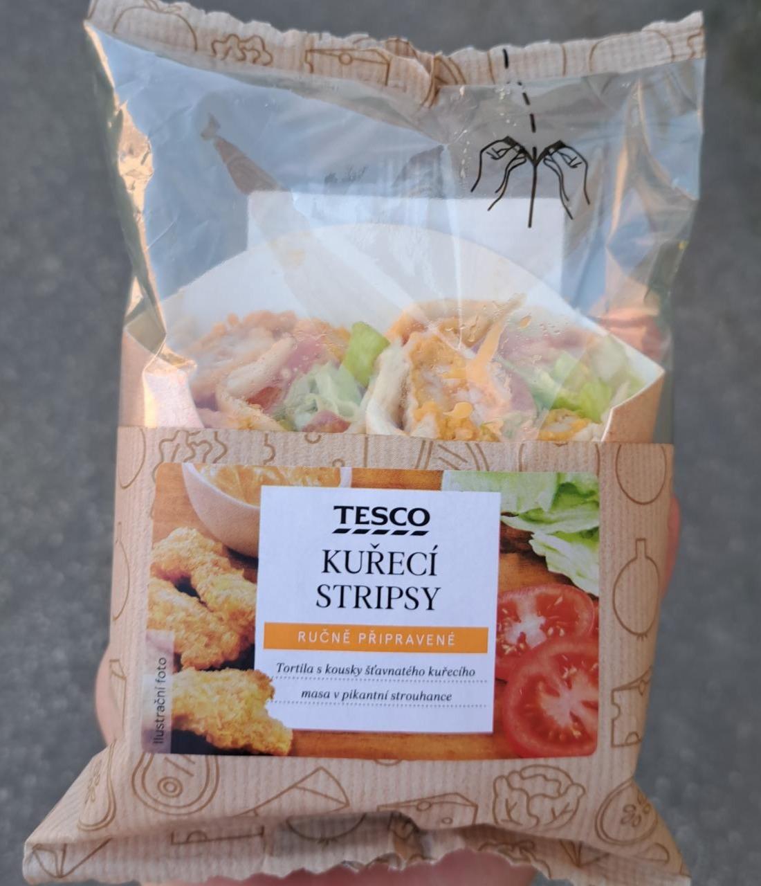 Fotografie - Tesco wrap s kuřecími stripsy