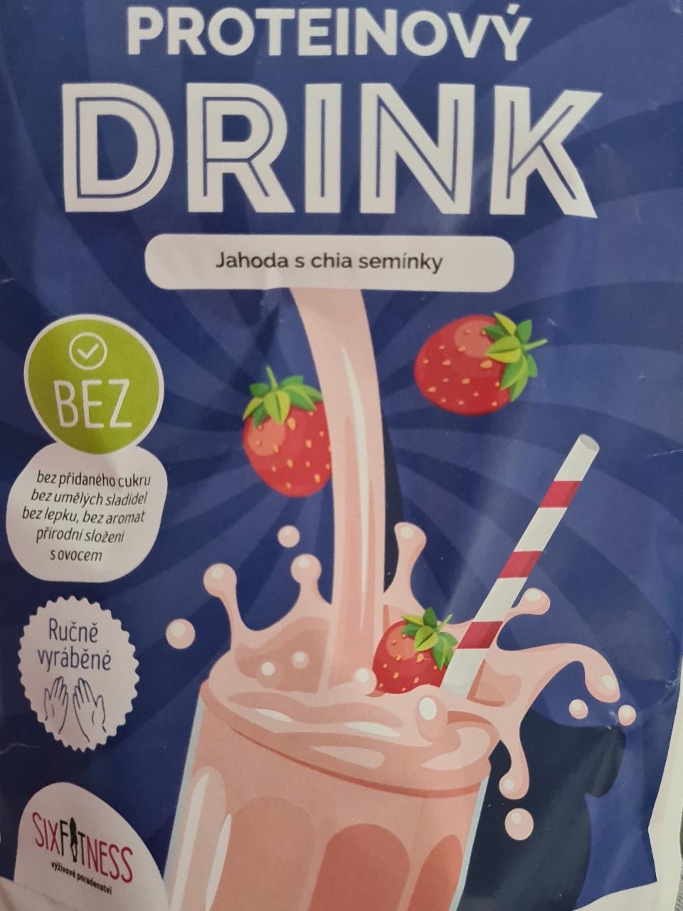 Fotografie - Proteinový Drink Jahoda s chia semínky SixFitness