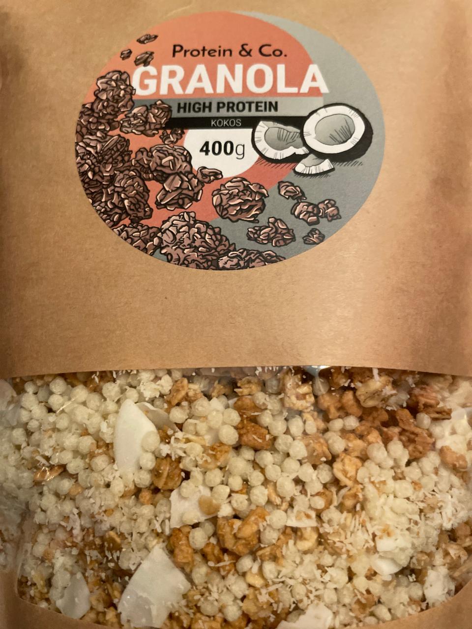 Fotografie - Granola high protein kokos Protein & Co.