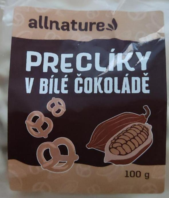 Fotografie - preclíky v bílé čokoládě Allnature