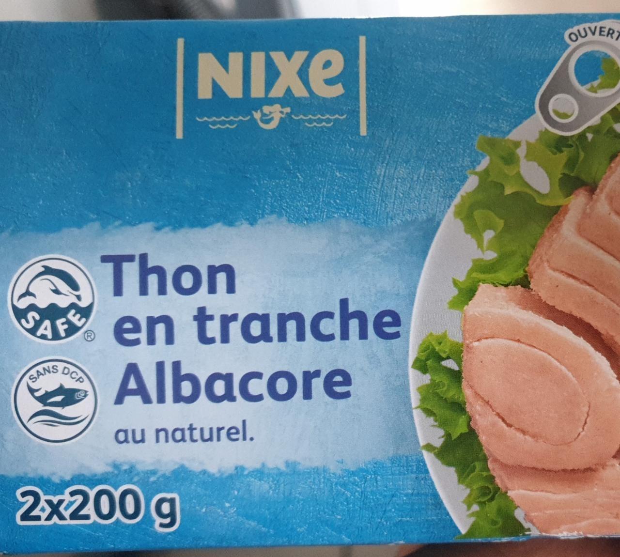 Fotografie - Thon en tranche Albacore au naturel Nixe