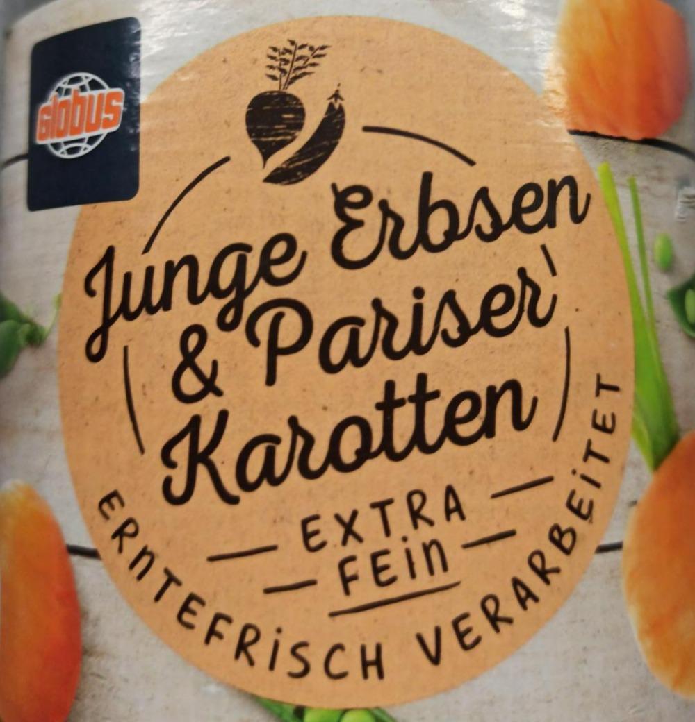 Fotografie - Junge Erbsen & Pariser Karotten extra fein Globus