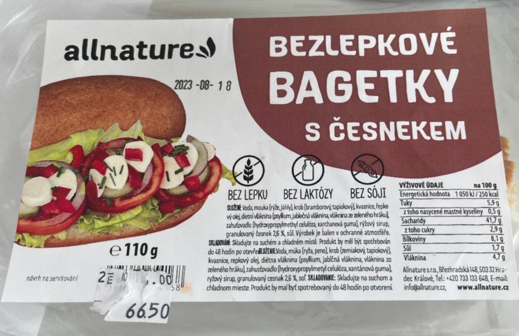 Fotografie - bezlepkové bagetky s česnekem Allnature