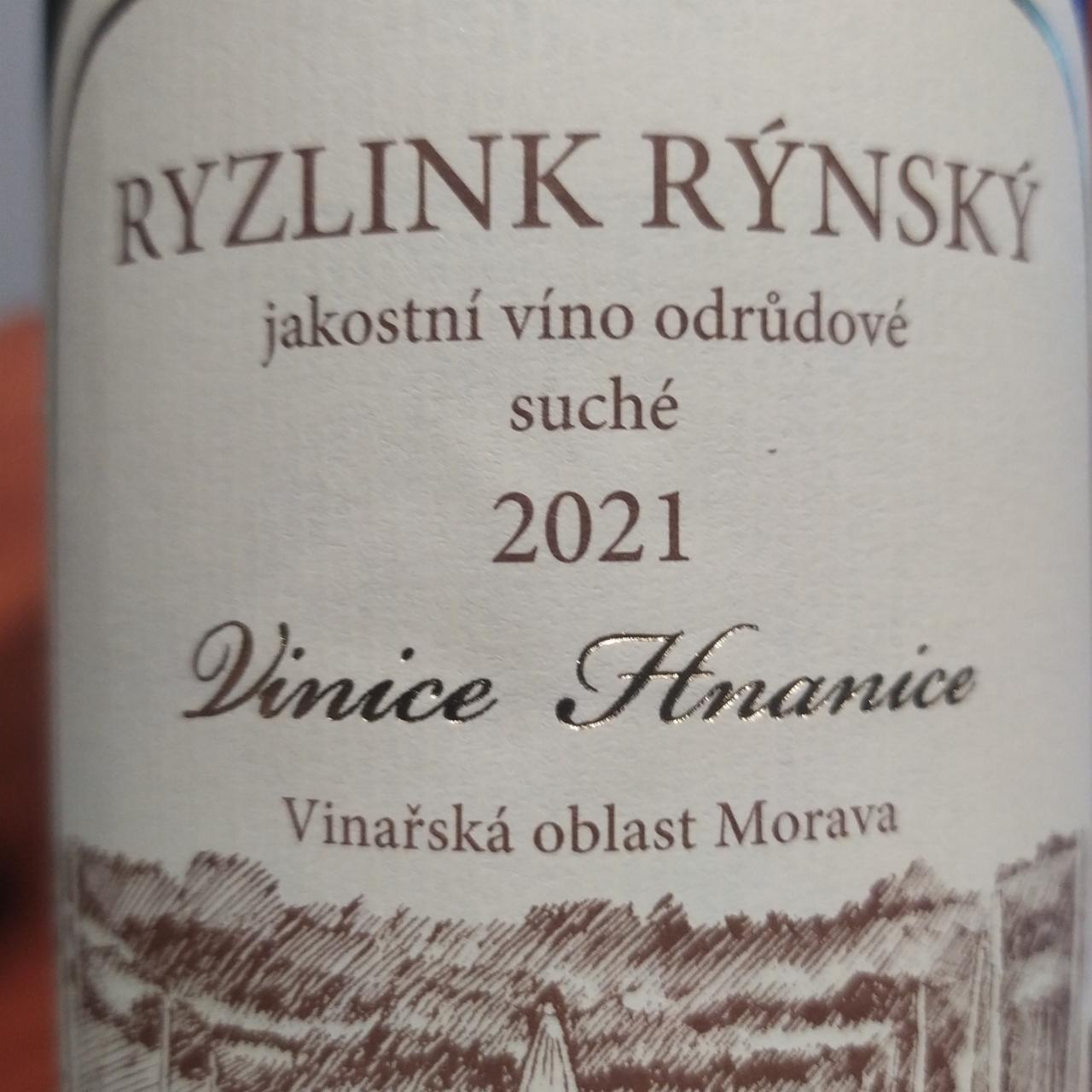 Fotografie - Ryzlink rýnský 2021 Vinice Hnanice