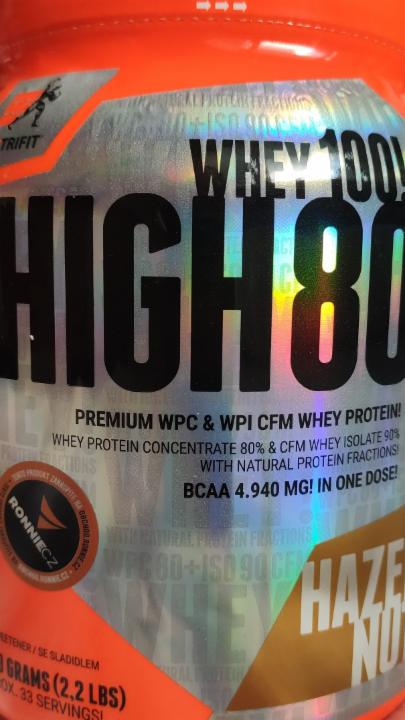 Fotografie - Whey 100! High 80 Hazelnut Extrifit