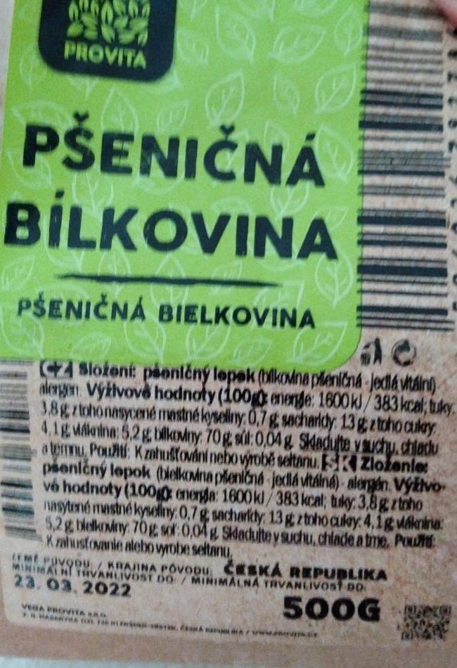 Fotografie - pšeničná bílkovina Provita