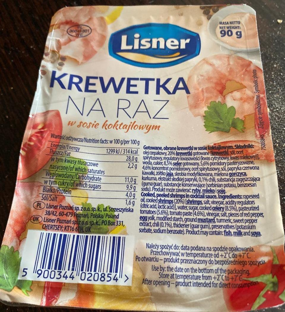 Fotografie - Krewetka na raz w sosie koktajlowym Lisner