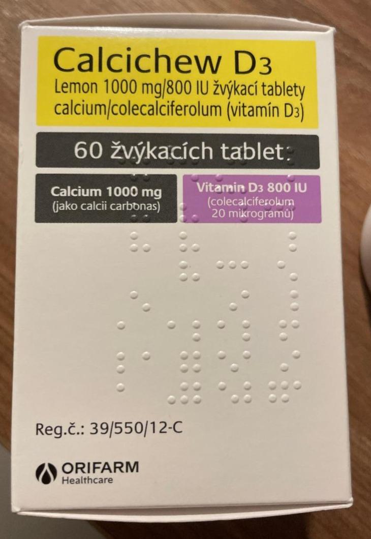 Fotografie - Calcichew D3 Lemon 1000 mg/800 IU Orifarm