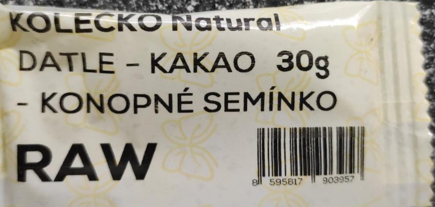 Fotografie - RAW kolečko datle - kakao - konopné semínko Natural Jihlava