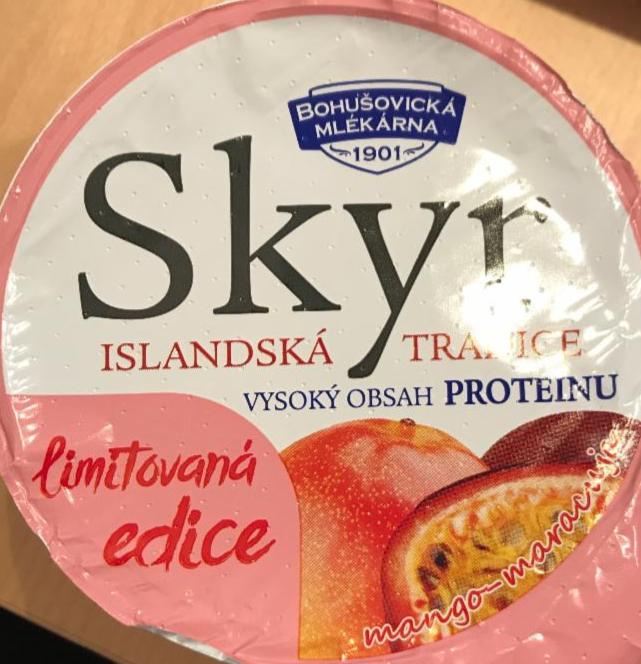 Fotografie - Skyr mango-maracuja Bohušovická mlékárna