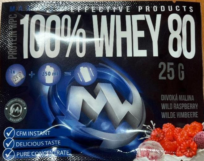 Fotografie - 100% whey 80 divoká malina Maxxwin