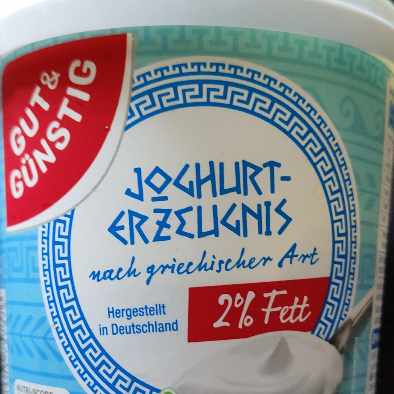 Fotografie - Joghurt-Erzeugnis nach griechischer Art 2% Fett Gut & Günstig