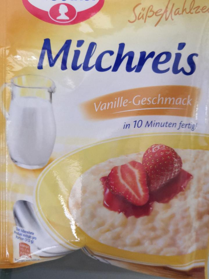 Fotografie - Milchreis mit Vanille-Geschmack - Dr.Oetker