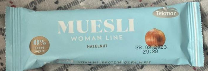 Fotografie - Muesli woman line hazelnut (lískový ořech) Tekmar