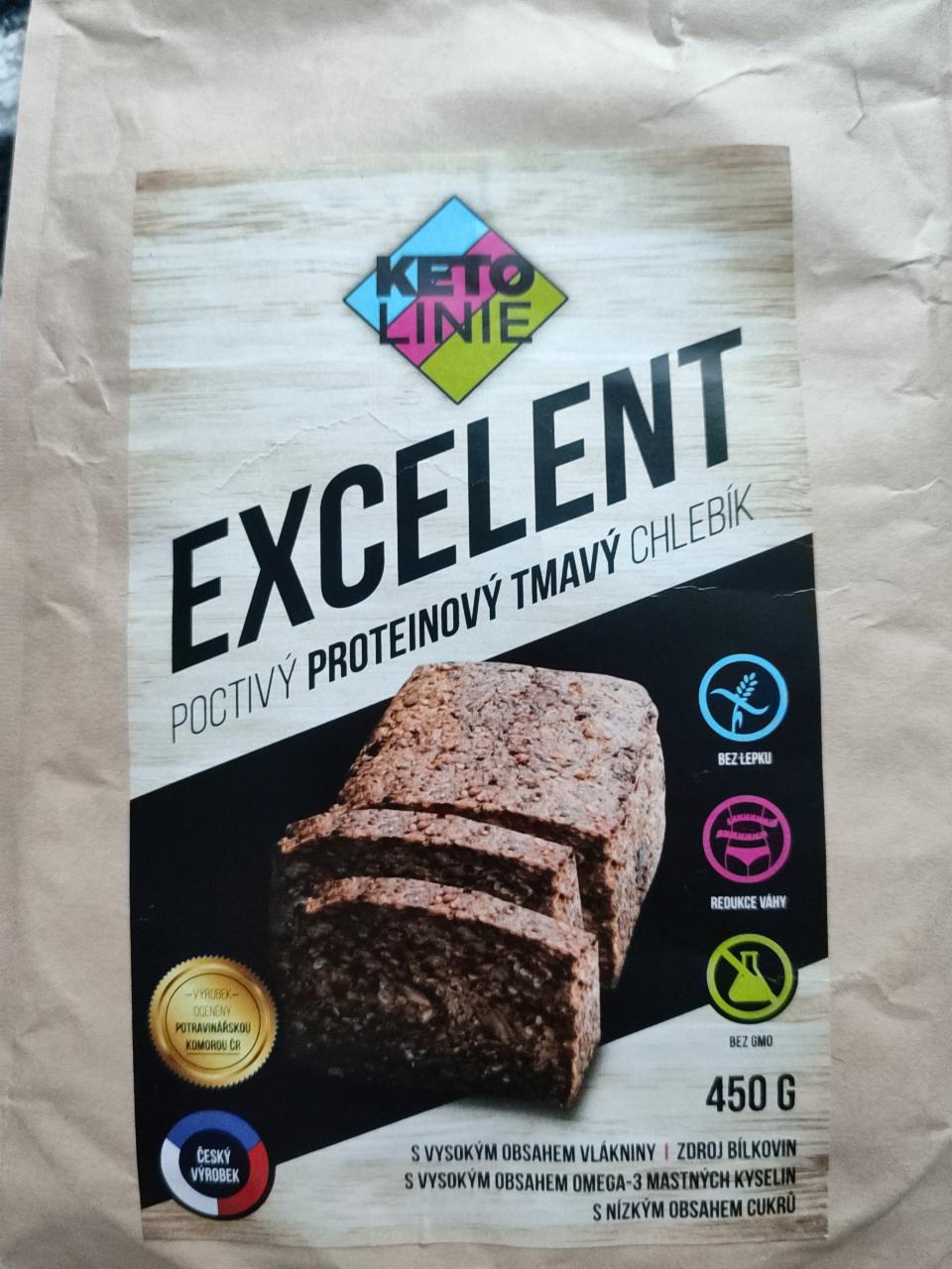 Fotografie - Excelent proteinový tmavý chlebík KetoLinie