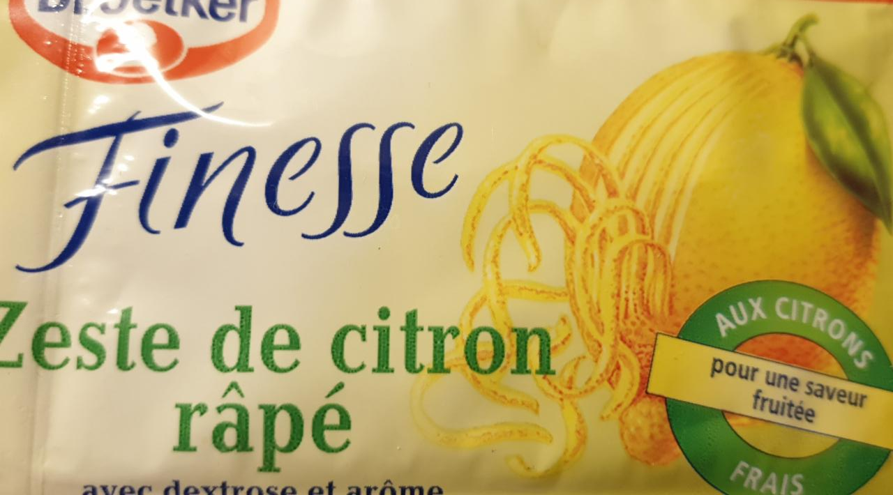 Fotografie - Finesse Zeste de Citron Râpé Dr.Oetker